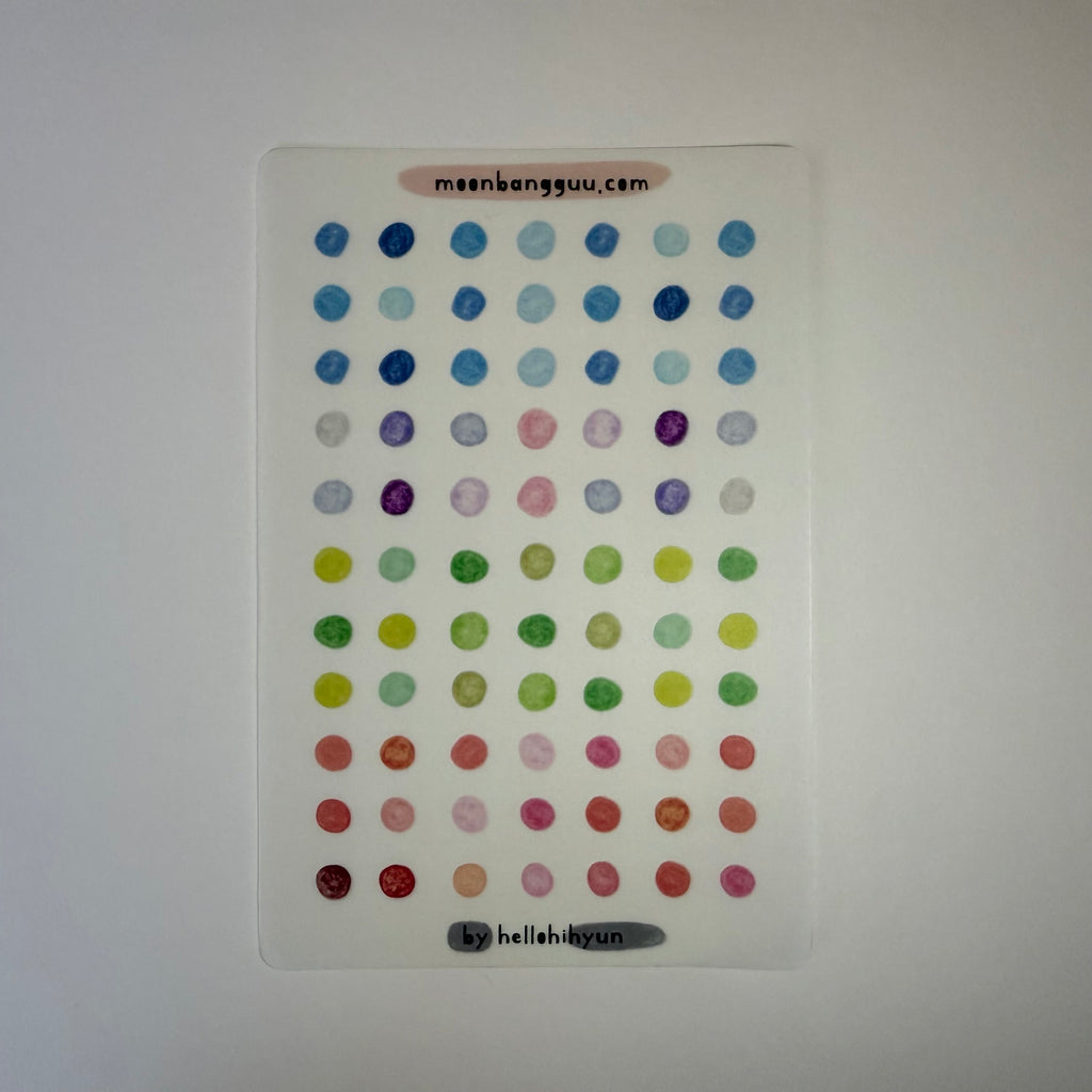 [DOT small] Semi Clear Planner Sticker Sheet
