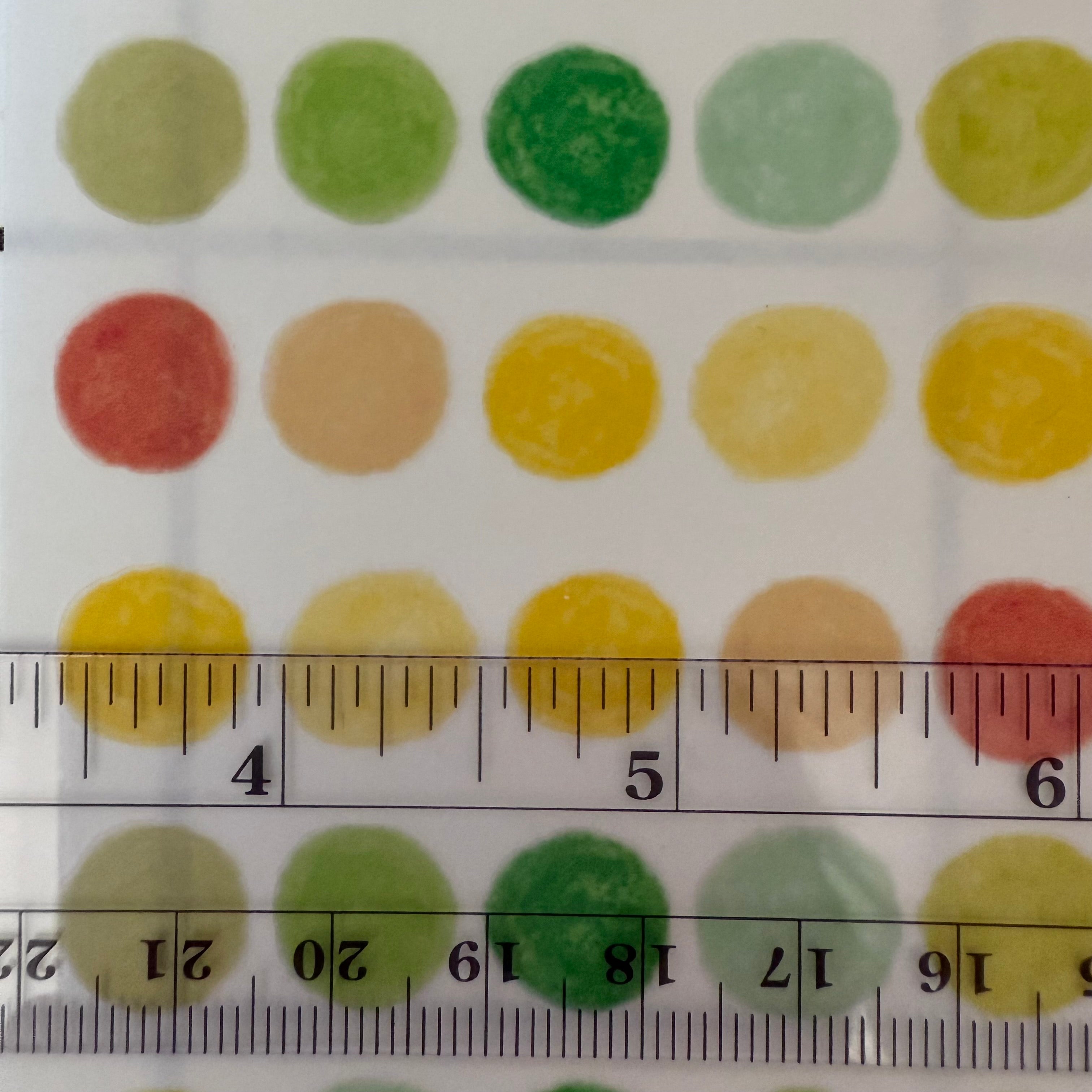 Hand Drawn Large Dot Sticker for Planner, Multicolor, Semi Clear