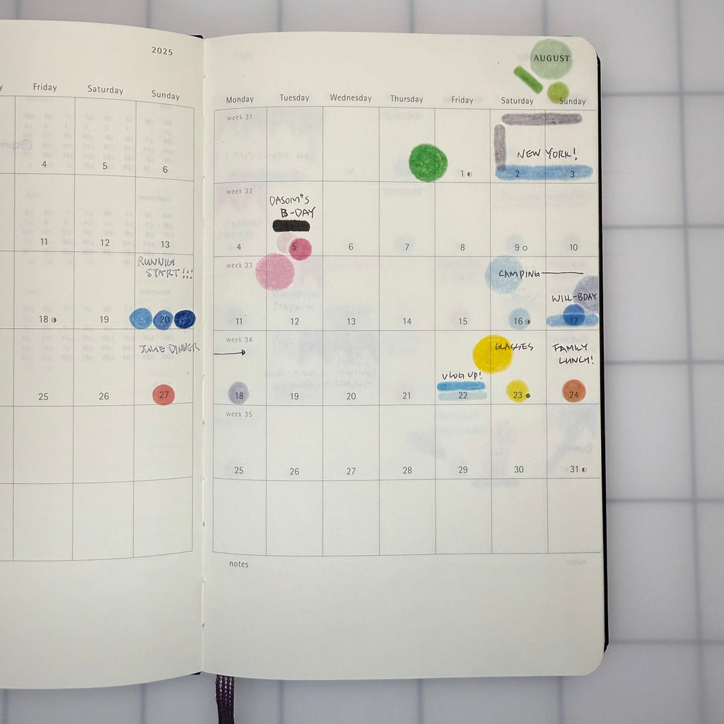 Hand Drawn Large Dot Sticker for Planner, Multicolor, Semi Clear