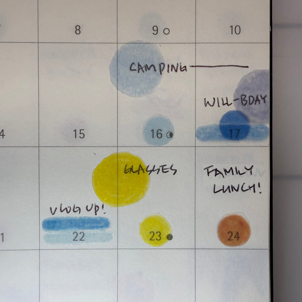 Hand Drawn Large Dot Sticker for Planner, Multicolor, Semi Clear